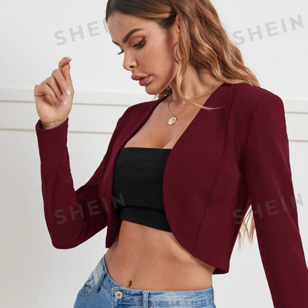 SHEIN Burgundy Blazer Last chance - will be donated on the weekend